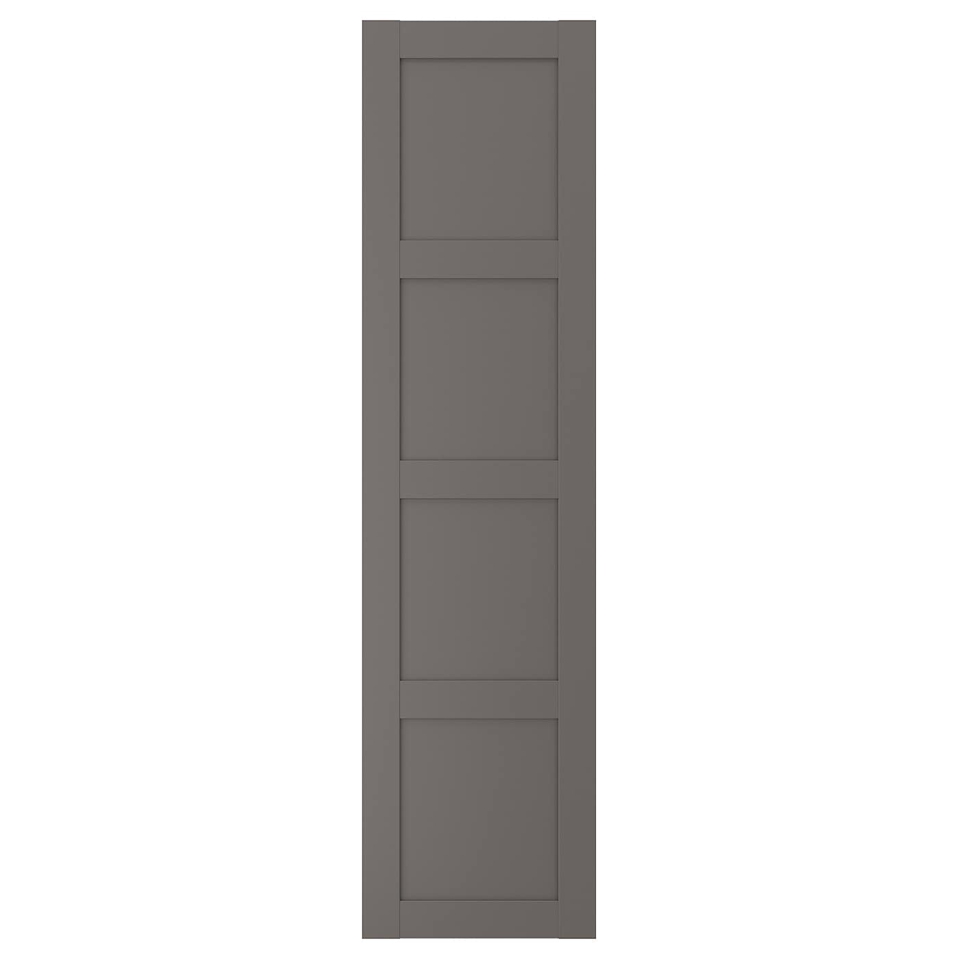 Дверь с петлями -  BERGSBO IKEA/ БЕРГСБУ ИКЕА, 195х50 см,  серый