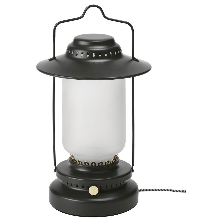 STORHAGA Светодиодная настольная лампа с регулируемой яркостью для наружного применения/черная ИКЕА (изображение №1)