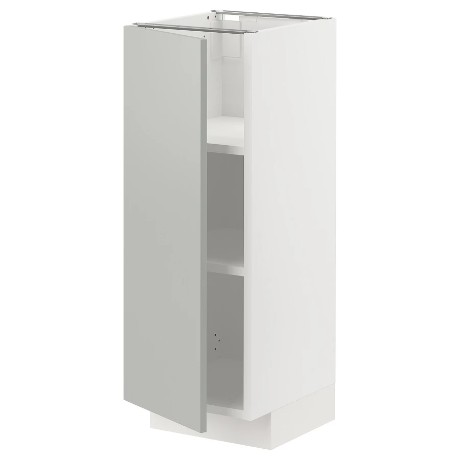 Напольный шкаф - METOD IKEA/ МЕТОД ИКЕА,  88х30 см, белый/серый (изображение №1)