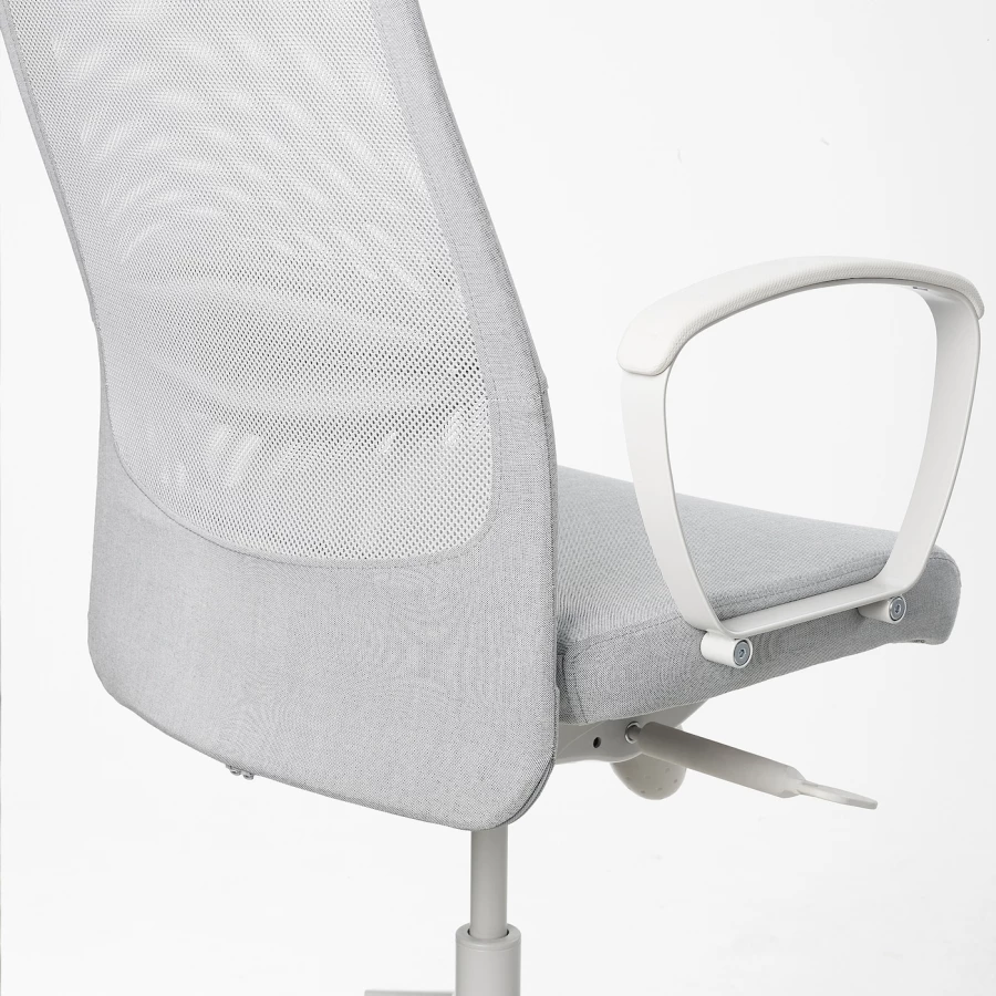 Офисный стул - IKEA MARKUS, 60x62x140cм, белый/светло-серый, МАРКУС ИКЕА (изображение №7)