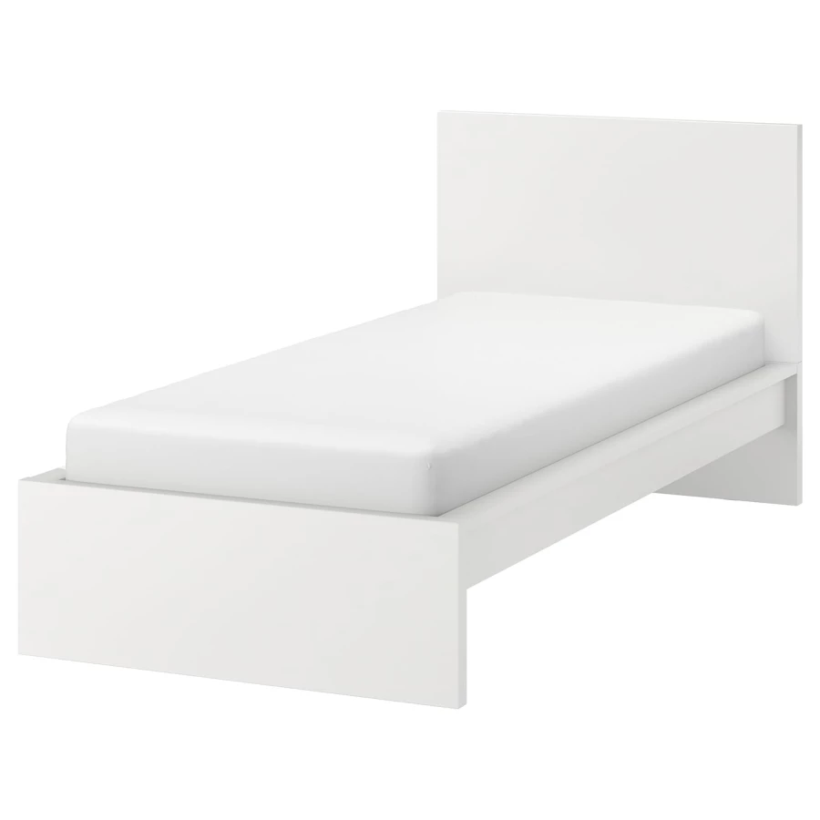 Каркас кровати, высокий - IKEA MALM, 200х90 см, белый, МАЛЬМ ИКЕА (изображение №1)