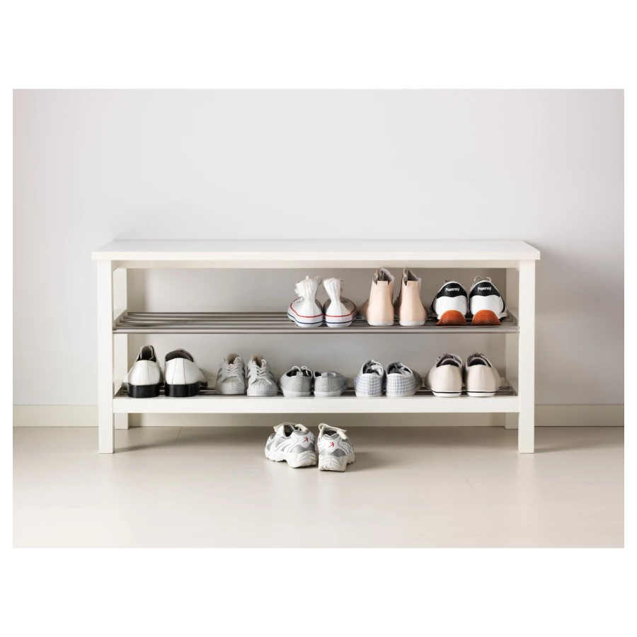 Скамья - IKEA TJUSIG/ЧИСУГИ ИКЕА, 50х108 см, белый (изображение №3)