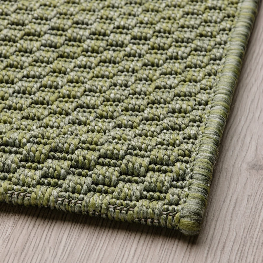 Текстильный ковер для дома и улицы - IKEA MORUM/МОРУМ ИКЕА, 230х160 см, зеленый (изображение №2)