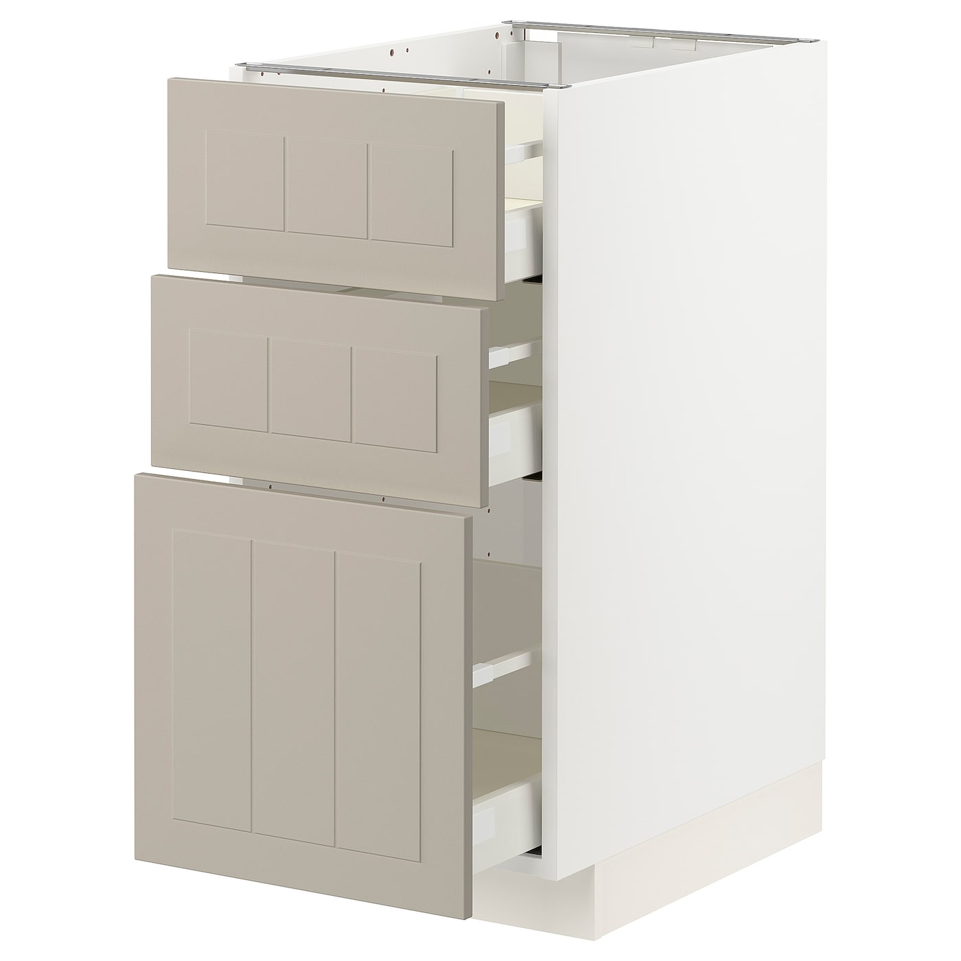 Напольный шкаф - METOD / MAXIMERA IKEA/ МЕТОД/ МАКСИМЕРА ИКЕА,  88х40 см, белый/бежевый
