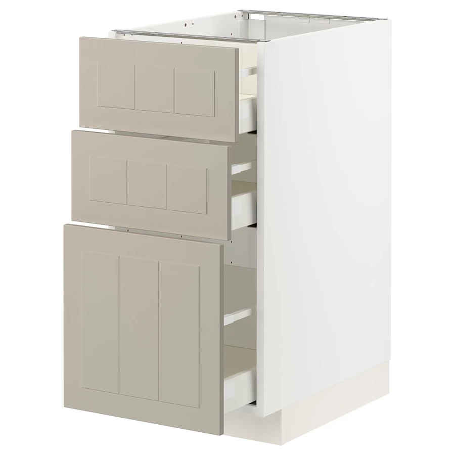 Напольный шкаф - METOD / MAXIMERA IKEA/ МЕТОД/ МАКСИМЕРА ИКЕА,  88х40 см, белый/бежевый (изображение №1)