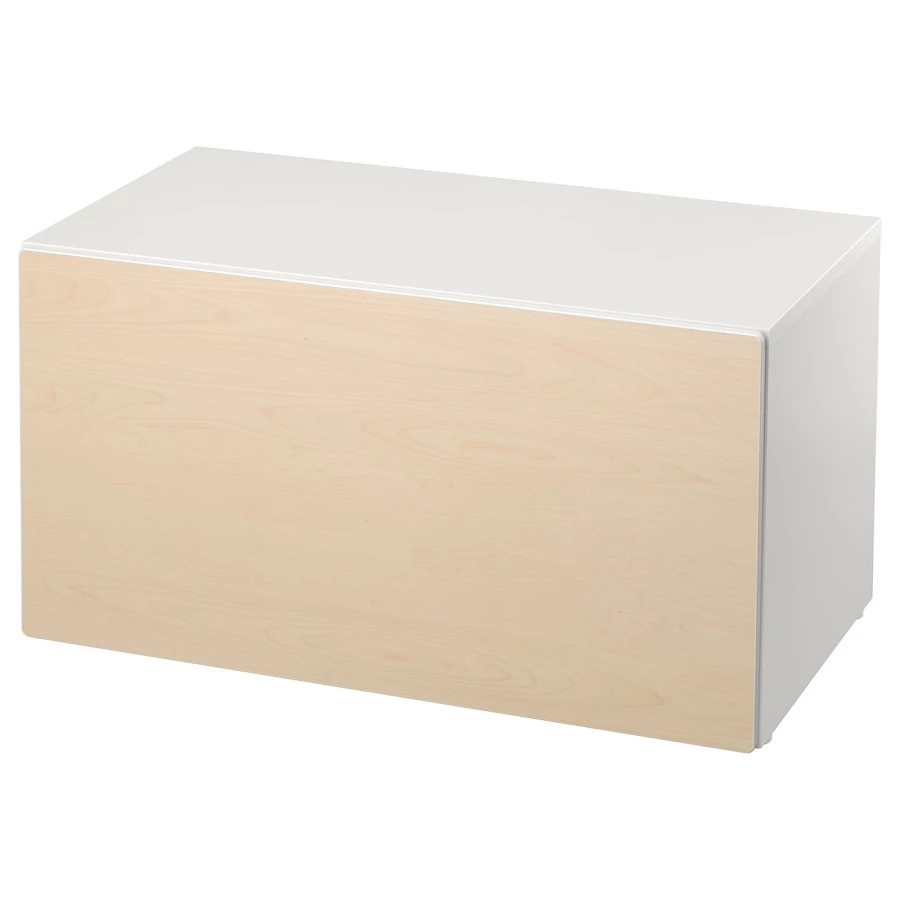 Шкаф детский - IKEA SMÅSTAD/SMASTAD, 90x50x48 см, белый/светло-коричневый, СМОСТАД ИКЕА (изображение №1)