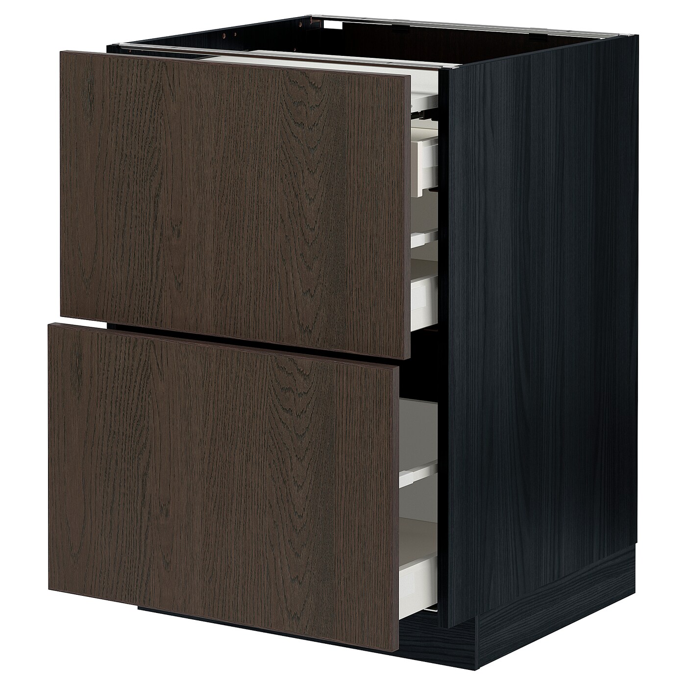 Напольный шкаф - METOD / MAXIMERA IKEA/ МЕТОД/ МАКСИМЕРА ИКЕА,  60х88 см, черный/коричневый