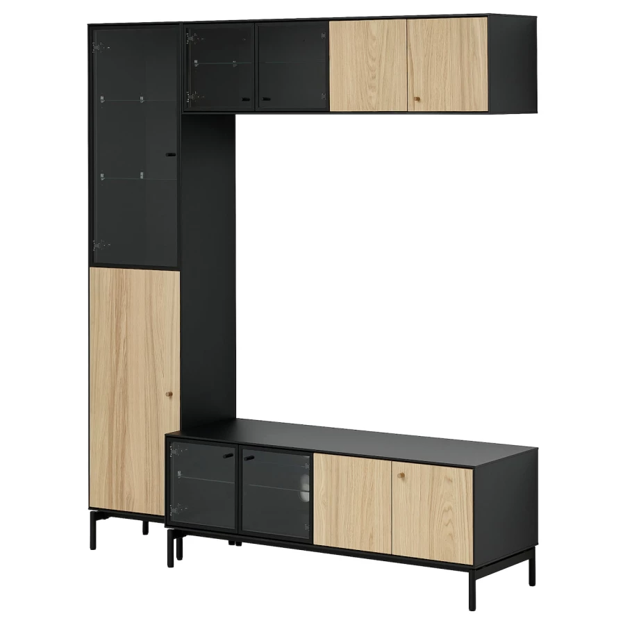 Стенка в гостиную - BOASTAD IKEA/ БОАСТАД ИКЕА, 163х42х185 см, под ...