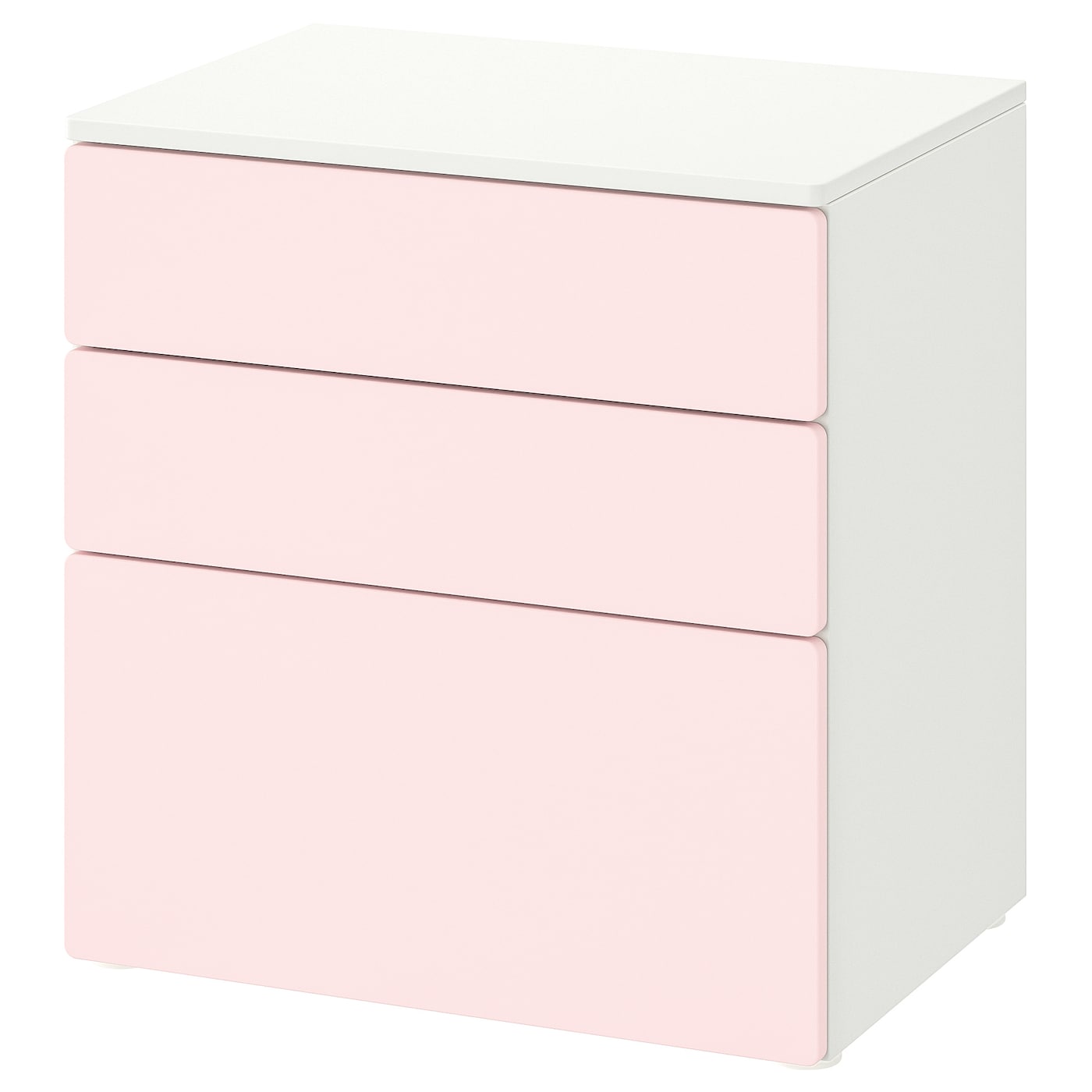 Комод детский - IKEA PLATSA/SMÅSTAD/SMASTAD, 60x42x63 см, белый/розовый, ИКЕА
