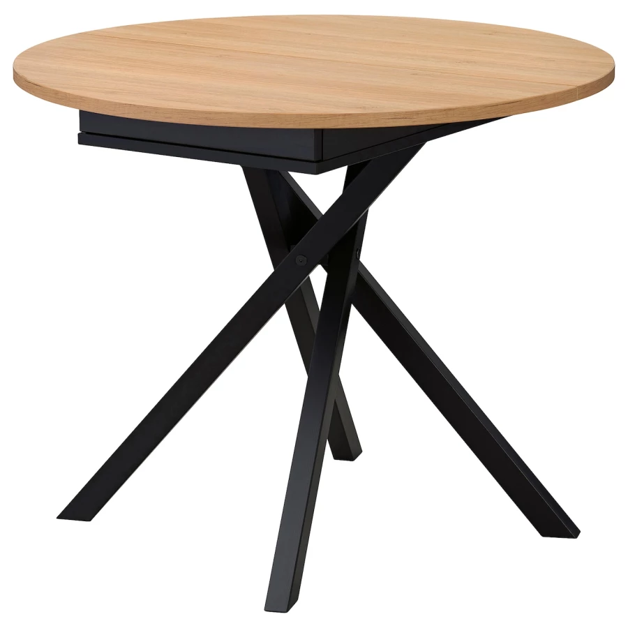 Раздвижной стол - IKEA GRANSTORP, 90х90х75 см, дуб/черный, ГРАНСТОРП ИКЕА (изображение №1)