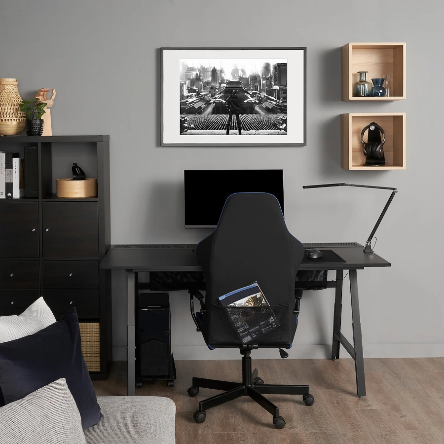 Игровой стол - IKEA UTESPELARE, черный, 160х80х78 см, УТЕСПЕЛАРЕ ИКЕА (изображение №6)
