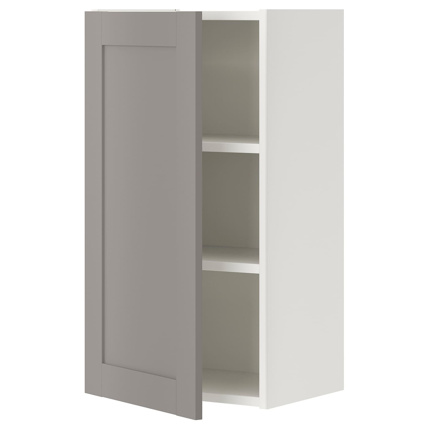 Кухонный навесной шкаф - ENHET IKEA/ ЭНХЕТ ИКЕА, 40х30х75 см, белый/серый