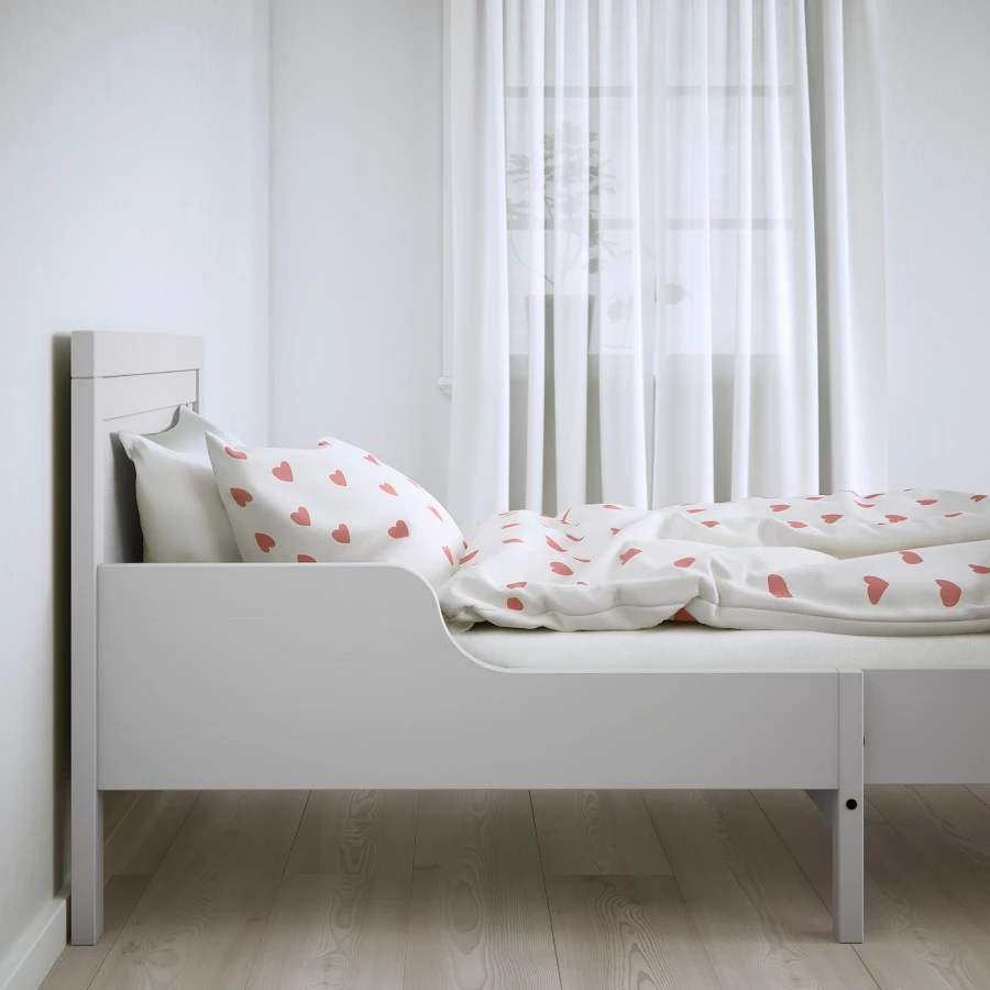 Кровать одноярусная - IKEA SUNDVIK/LURÖY/LURОY/СУНДВИК/ЛУРОЙ ИКЕА  , 80x200 см, белый (изображение №6)