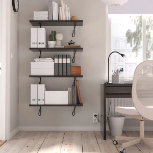 Второе фото. Кронштейн IKEA FÖRLÄGGARE/FORLAGGARE/ФОРЛЕГГЕРЕ ИКЕА, 25x18 см, черный