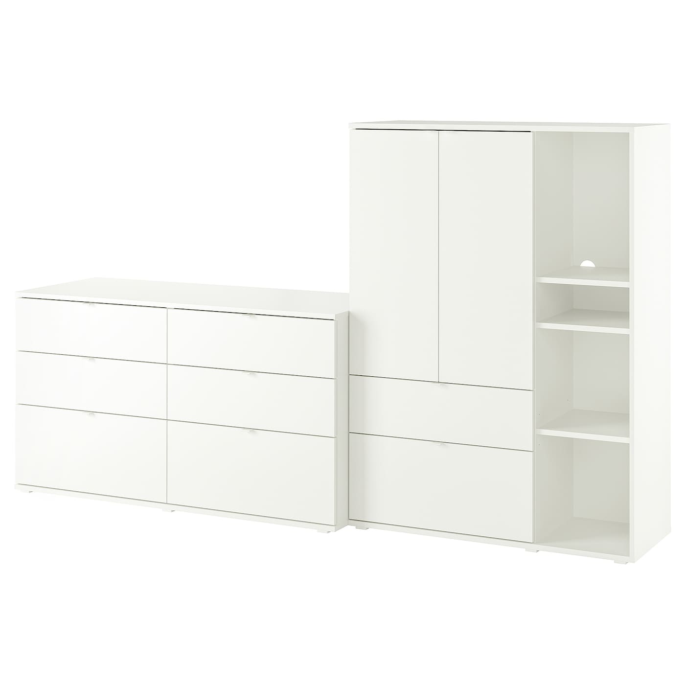Комбинация для хранения - VIHALS IKEA/ ВИХАЛС ИКЕА, 245x47x140 см , белый