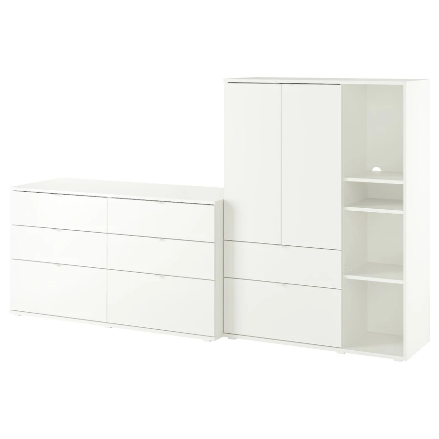 Комбинация для хранения - VIHALS IKEA/ ВИХАЛС ИКЕА, 245x47x140 см , белый (изображение №1)