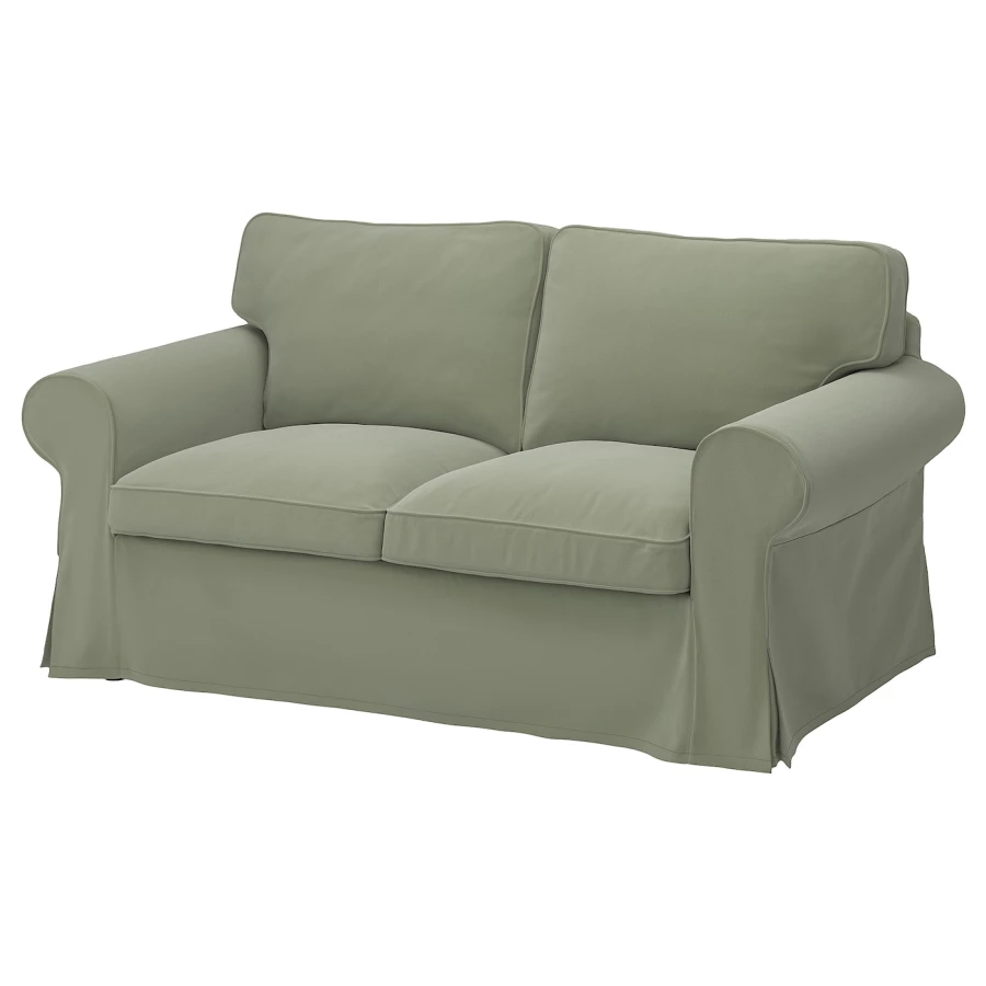 Чехол на 2-местный диван - EKTORP IKEA/ ЭКТОРП ИКЕА, зеленый (изображение №1)
