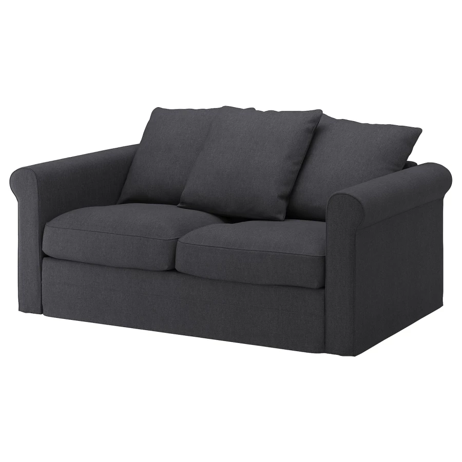 Чехол на 2-местный диван - GRÖNLID / GRОNLID  IKEA/  ГРЕНЛИД ИКЕА,  темно-серый (изображение №1)