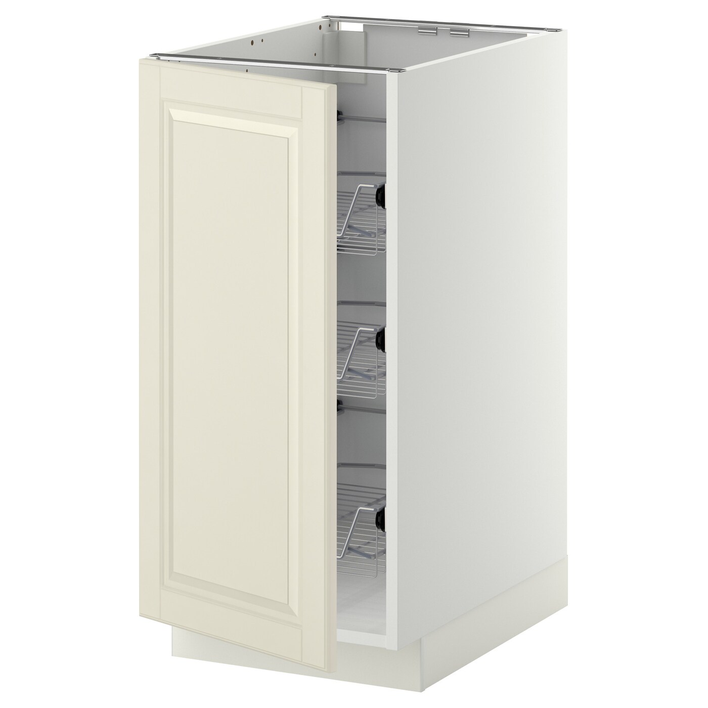 Напольный шкаф - METOD IKEA/ МЕТОД ИКЕА,  88х40 см, белый/светло-бежевый