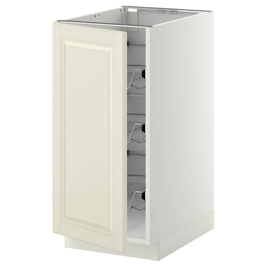 Напольный шкаф - METOD IKEA/ МЕТОД ИКЕА,  88х40 см, белый/светло-бежевый (изображение №1)