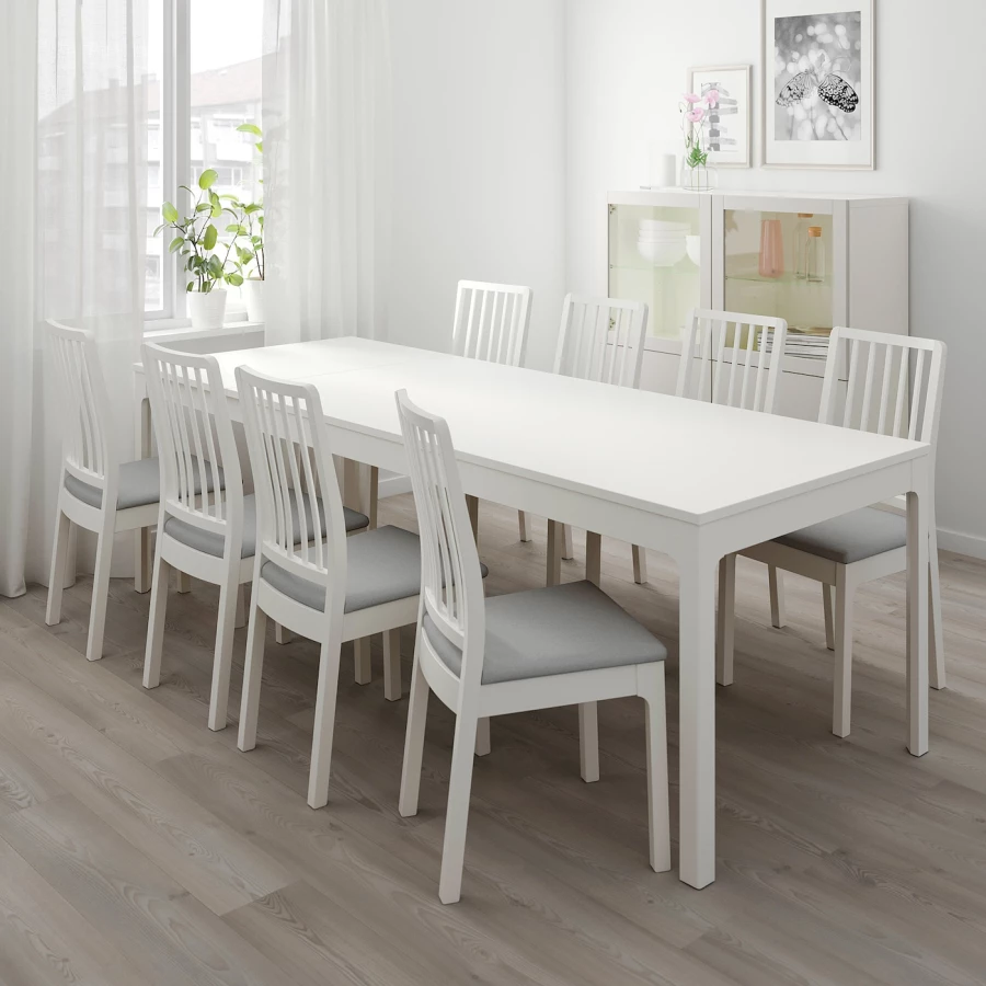 Раздвижной обеденный стол - IKEA EKEDALEN, 180/240х90 см, белый, ЭКЕДАЛЕН ИКЕА (изображение №3)
