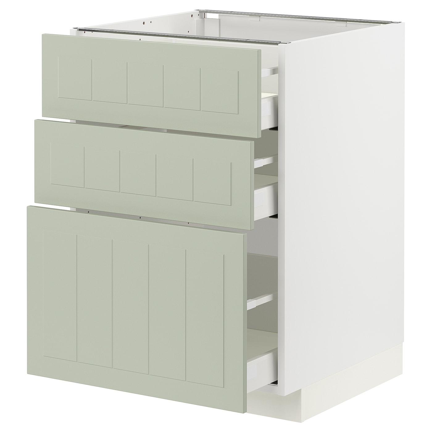 Напольный шкаф - METOD / MAXIMERA IKEA/ МЕТОД/ МАКСИМЕРА ИКЕА,  88х60 см, белый/светло-зеленый