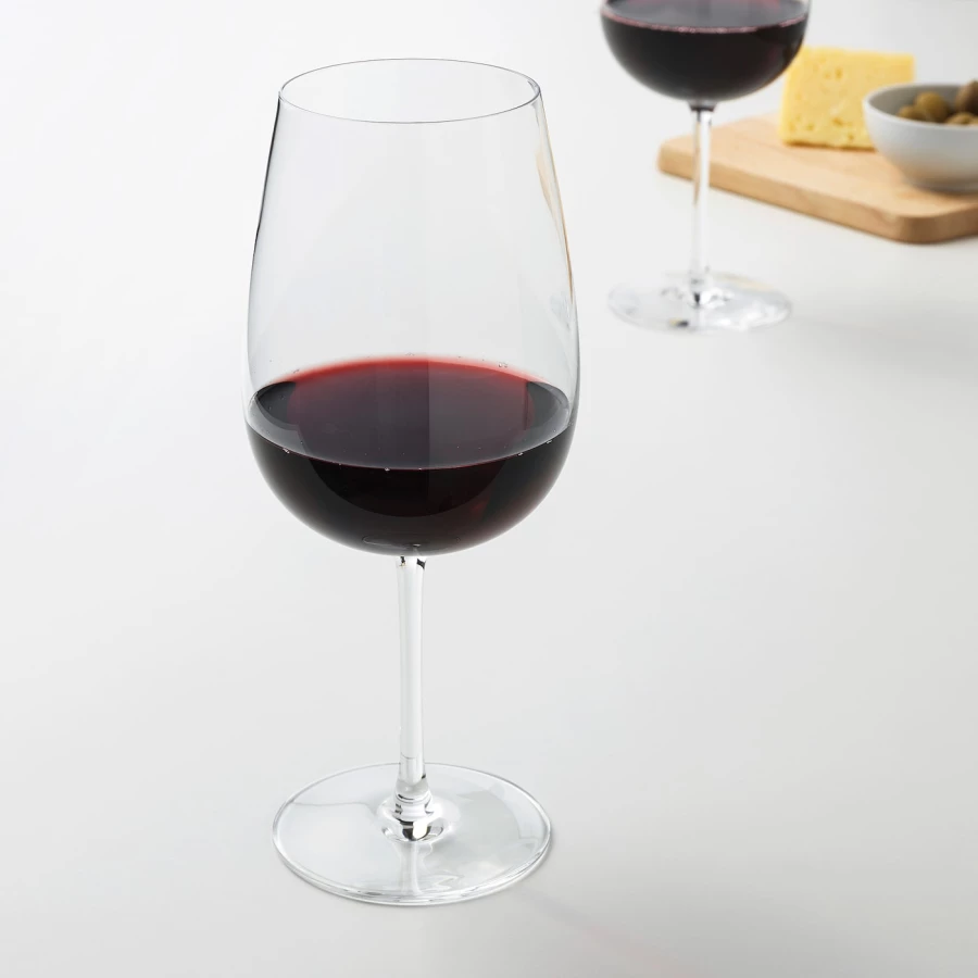Набор бокалов для красного вина, 6 шт. - IKEA STORSINT, 680 мл, прозрачное стекло, СТОРСИНТ ИКЕА (изображение №8)