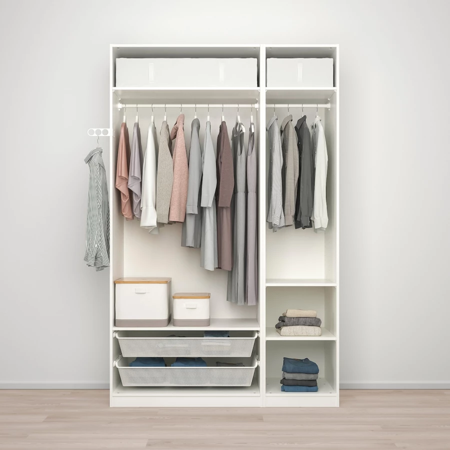 Шкаф с зеркалом - IKEA PAX/ÅHEIM/AHEIM/ПАКС/ОХЕЙМ ИКЕА, 60х150х236,4 см, белый (изображение №2)