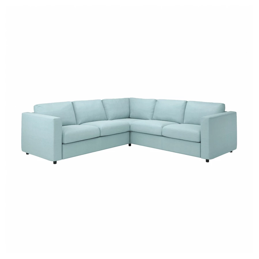 Чехол на угловой диван - IKEA VIMLE/ВИМЛЕ ИКЕА,   голубой (изображение №1)