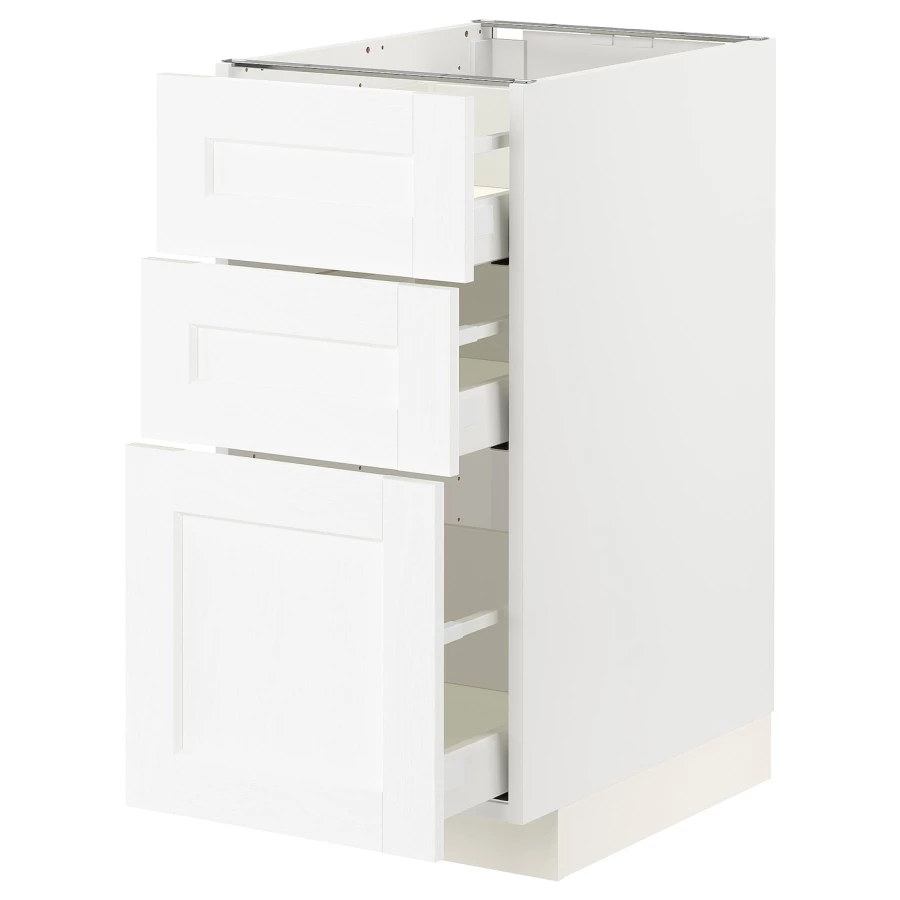 Напольный кухонный шкаф  - IKEA METOD MAXIMERA, 88x62x40см, белый, МЕТОД МАКСИМЕРА ИКЕА (изображение №1)
