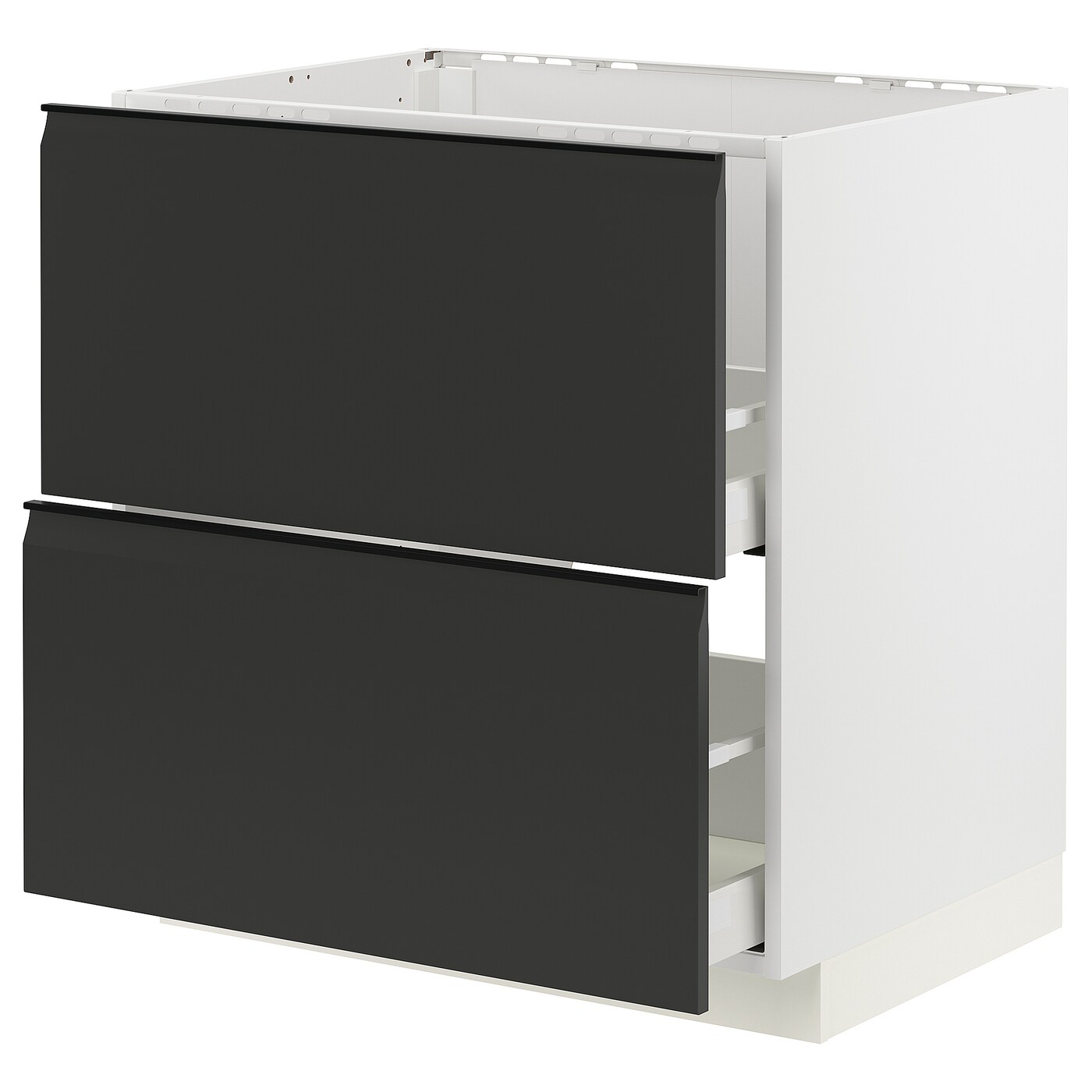Напольный кухонный шкаф  - IKEA METOD MAXIMERA, 88x62x80см, белый/черный, МЕТОД МАКСИМЕРА ИКЕА