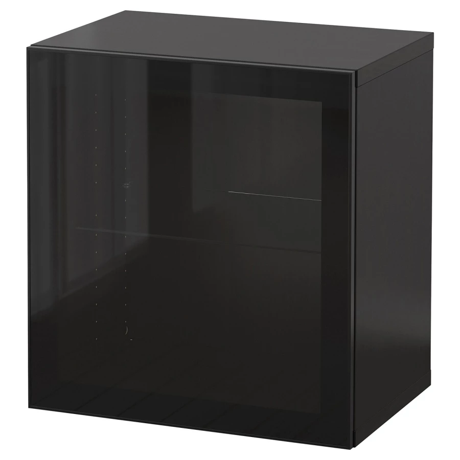 Навесной шкаф - IKEA BESTÅ/BESTA, 60x42x64 см, черный, БЕСТО ИКЕА (изображение №1)
