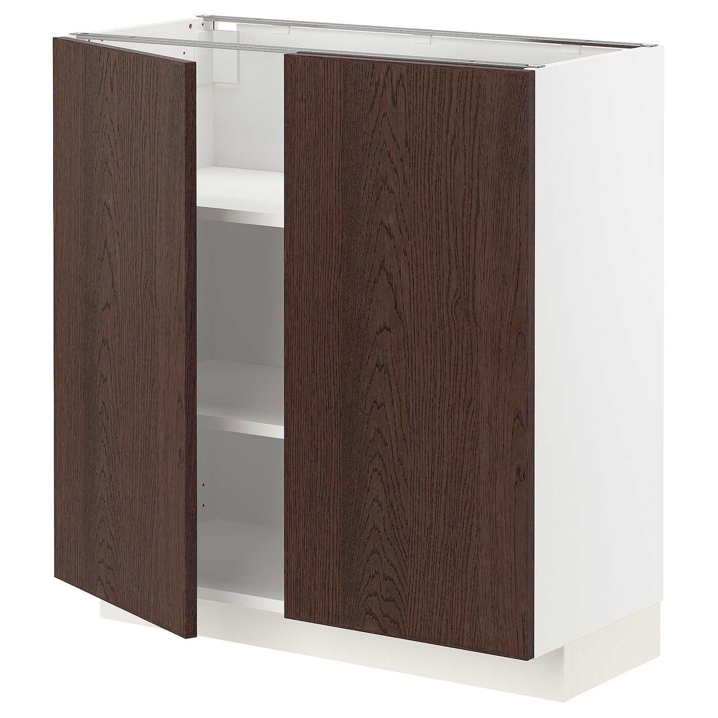 Напольный шкаф - METOD IKEA/ МЕТОД ИКЕА,  88х80 см, белый/коричневый