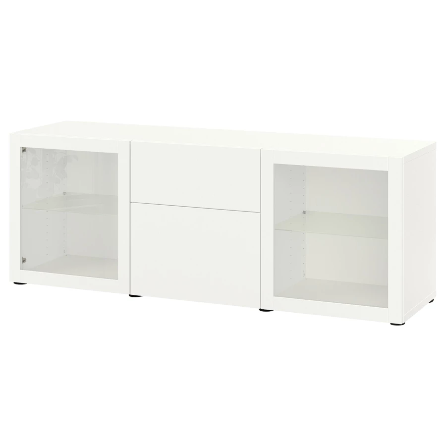 Комбинация для хранения - BESTÅ/ BESTА IKEA/ БЕСТА/БЕСТО ИКЕА, 180х65  см, белый (изображение №1)
