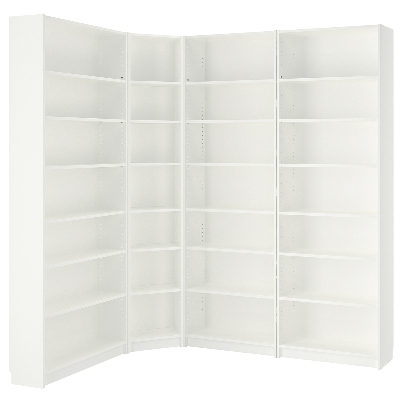 Угловой книжный шкаф - BILLY IKEA/БИЛЛИ ИКЕА, 28х135/215х237 см, белый