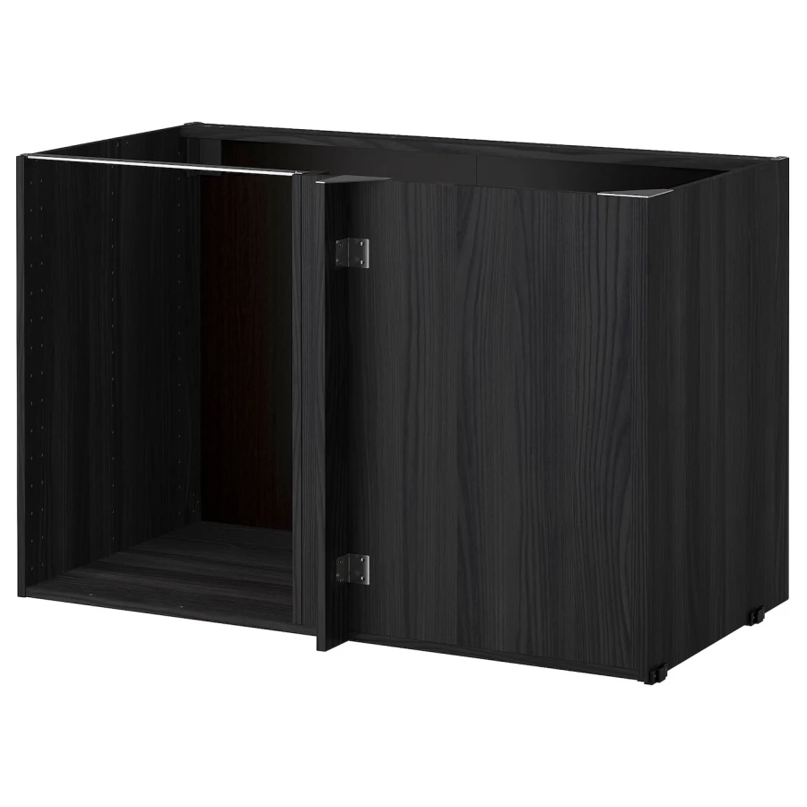 Напольный кухонный шкаф  - IKEA METOD , 80x67,5x127,5см, черный, МЕТОД ИКЕА (изображение №1)