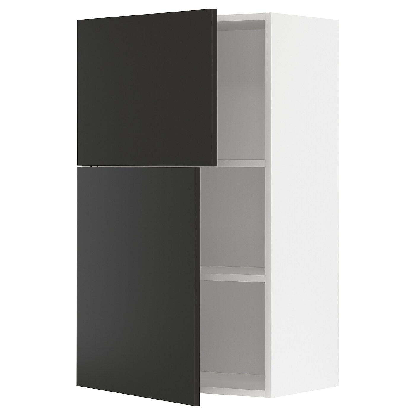 Навесной шкаф с полкой - METOD IKEA/ МЕТОД ИКЕА, 60х100 см, черный/белый