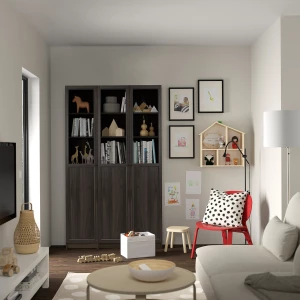 Второе фото. BILLY / OXBERG Комбинация стеллажей с дверцами ИКЕА