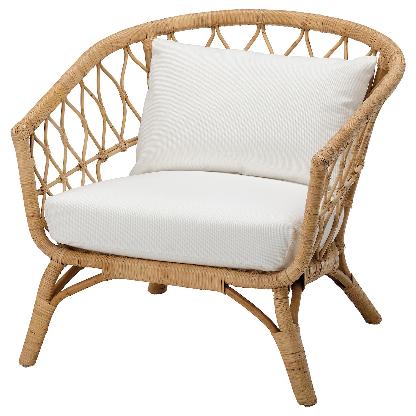 Кресло садовое - IKEA STOCKHOLM, 79х87 см, светло-коричневый/белый, СТОКГОЛЬМ ИКЕА