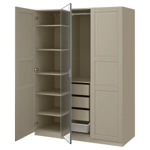 Гардеробная комбинация - IKEA PAX/TYSSEDAL/KAMMARTORP/ ПАКС/ТИССЕДАЛЬ ИКЕА, 201x150x60 см ,бежевый