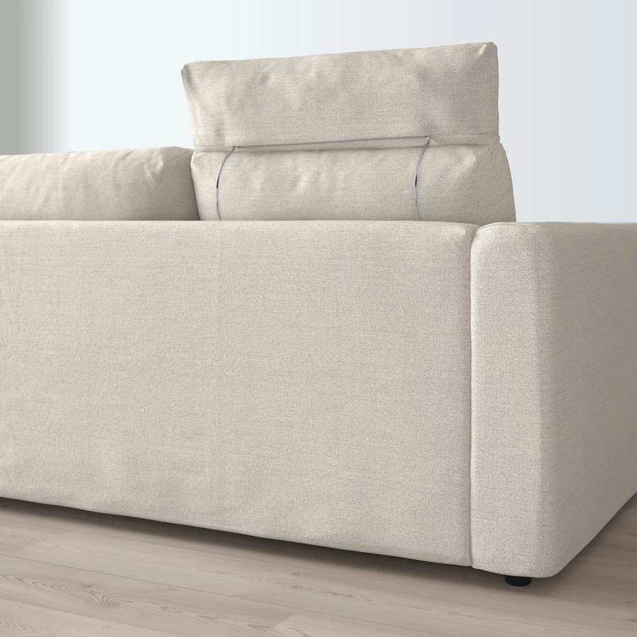 3-местный диван - IKEA VIMLE, 98x252см, бежевый, ВИМЛЕ ИКЕА (изображение №5)