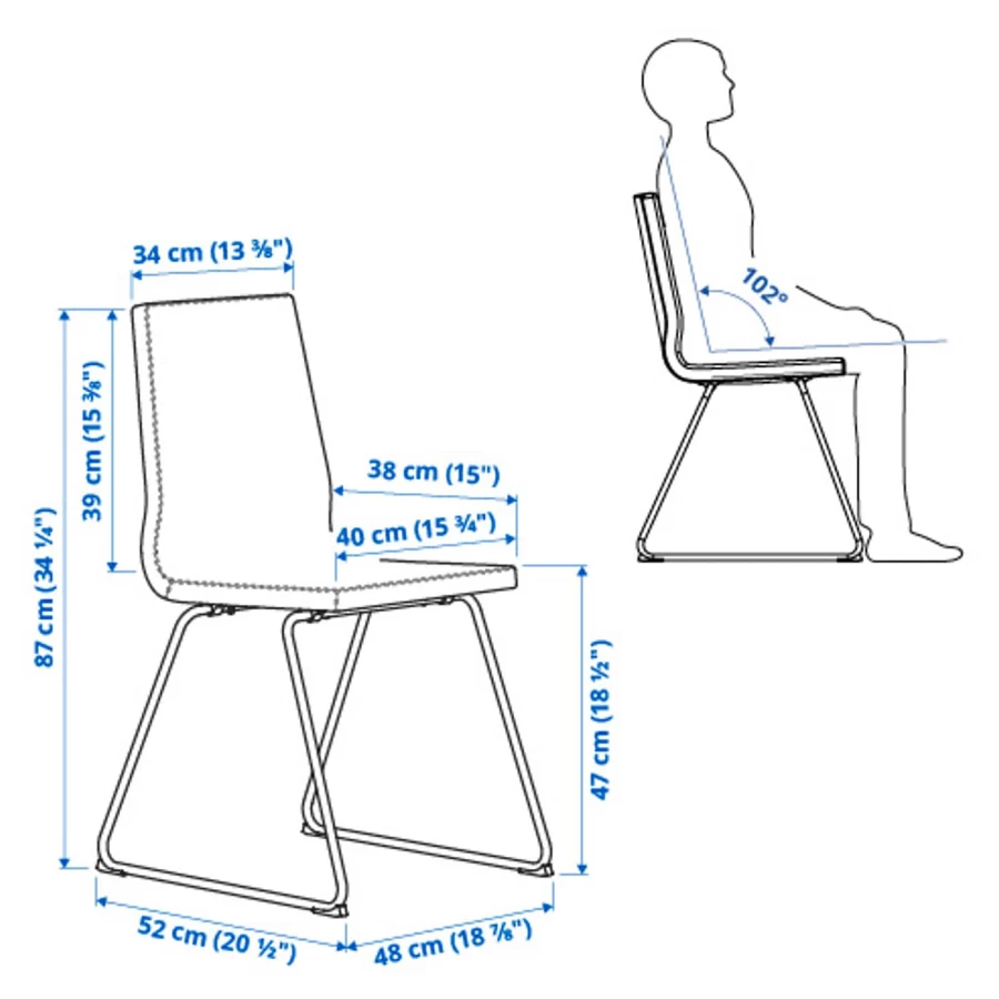 Стол и 4 стула - DOCKSTA / LILLÅNÄS/LILLАNАS IKEA/ ДОКСТА / ЛИЛЛОНЭС ИКЕА, 180/120   см, серый/коричневый (изображение №7)