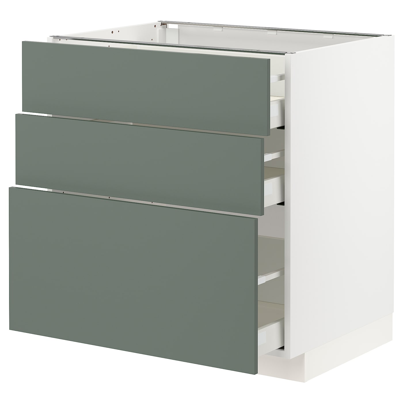 Напольный шкаф - METOD / MAXIMERA IKEA/ МЕТОД/ МАКСИМЕРА ИКЕА,  88х80 см, белый/зеленый