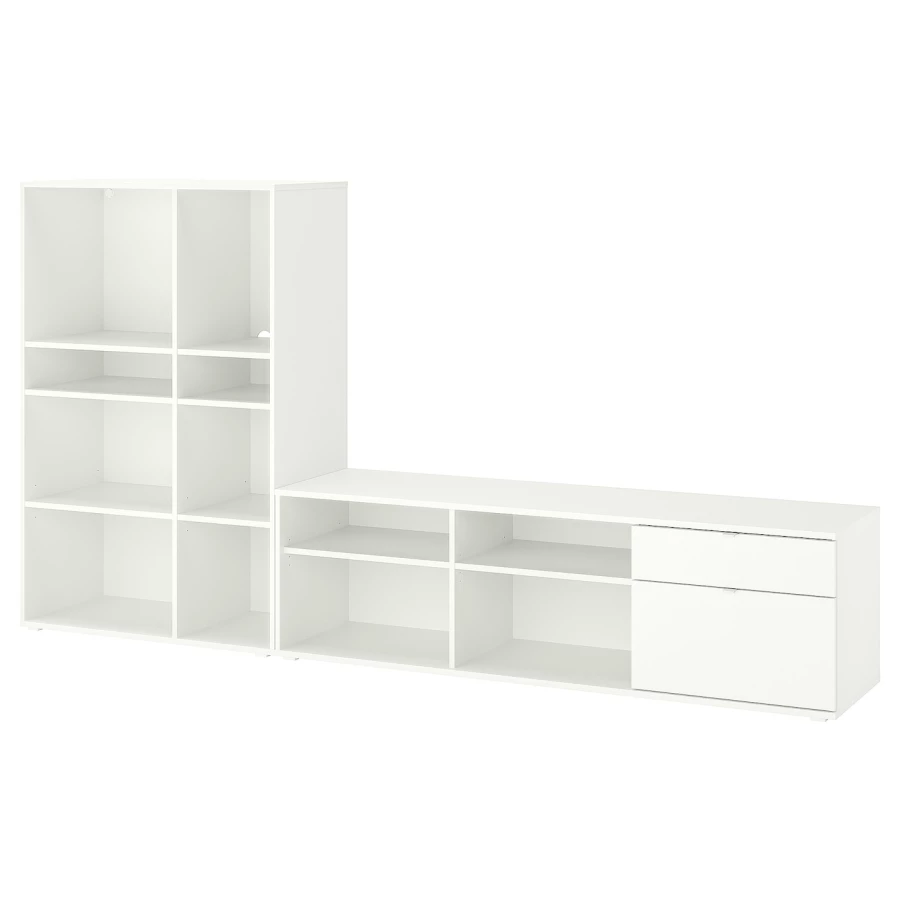 Комбинация для хранения  - VIHALS IKEA/ ВИХАЛС ИКЕА, 140х275 см, белый (изображение №1)