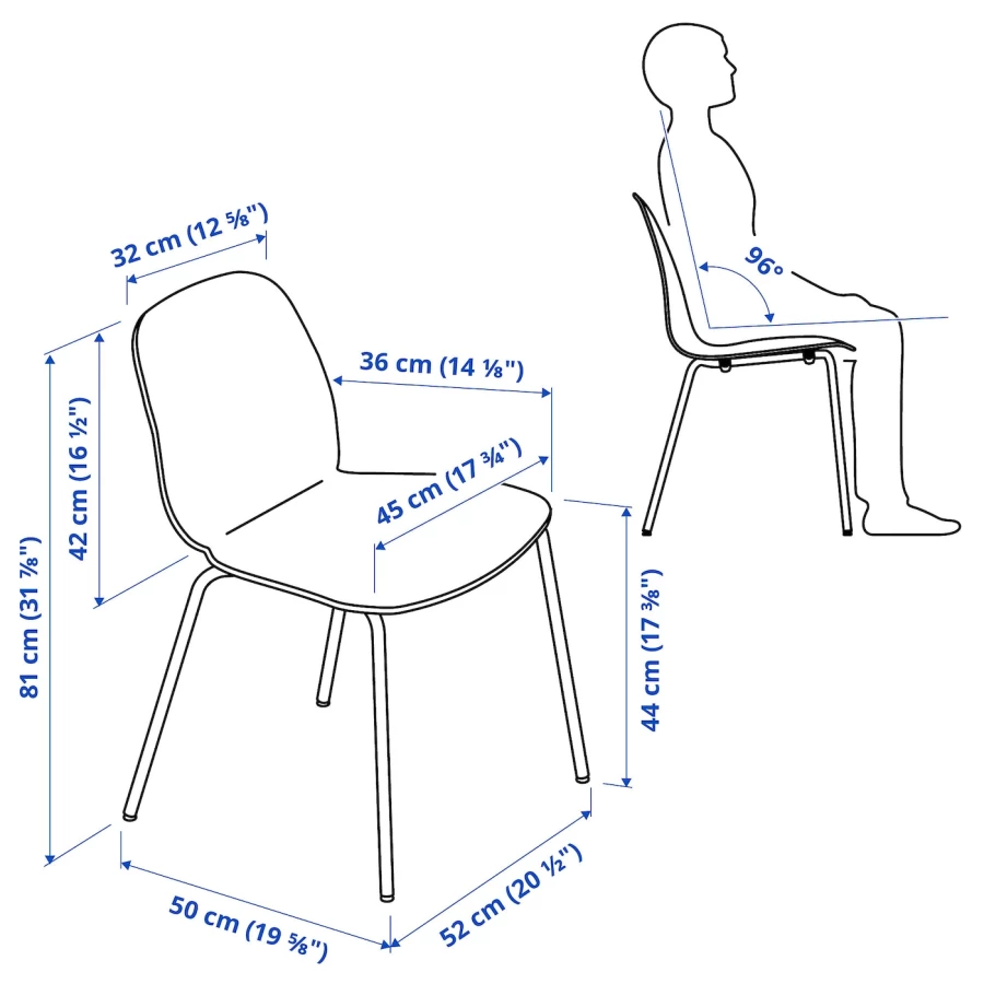 EKEDALEN / LIDÅS Стол и 4 стула ИКЕА (изображение №3)