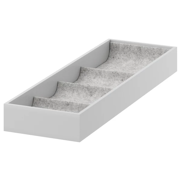 Вставка с 4 отделениями - IKEA KOMPLEMENT, 15x53x5 см, серый КОМПЛИМЕНТ ИКЕА