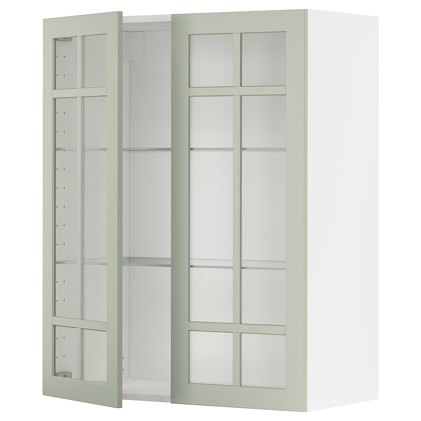 Шкаф  -  METOD  IKEA/  МЕТОД ИКЕА, 100х80 см, белый/зеленый