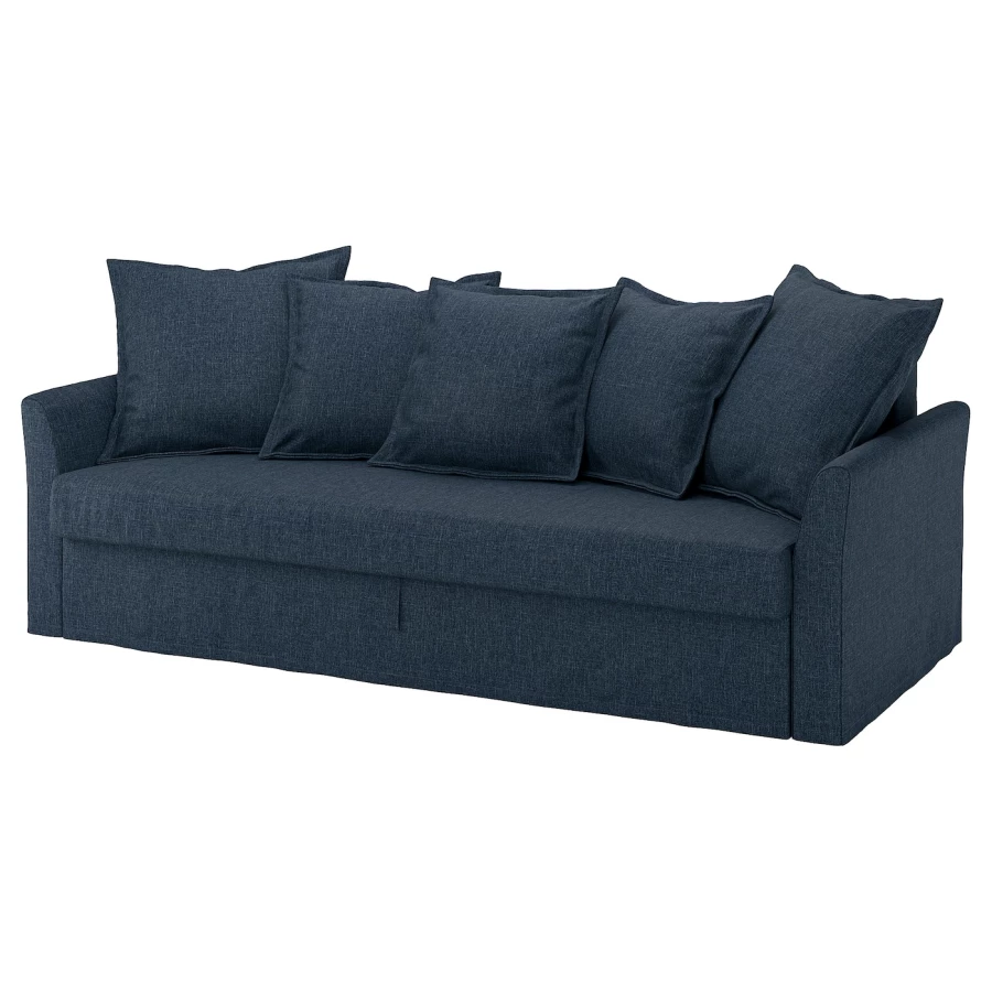 3-местный диван-кровать - IKEA HOLMSUND/ГОЛЬМСУНД ИКЕА, 231х99х79 см, темно-синий (изображение №2)