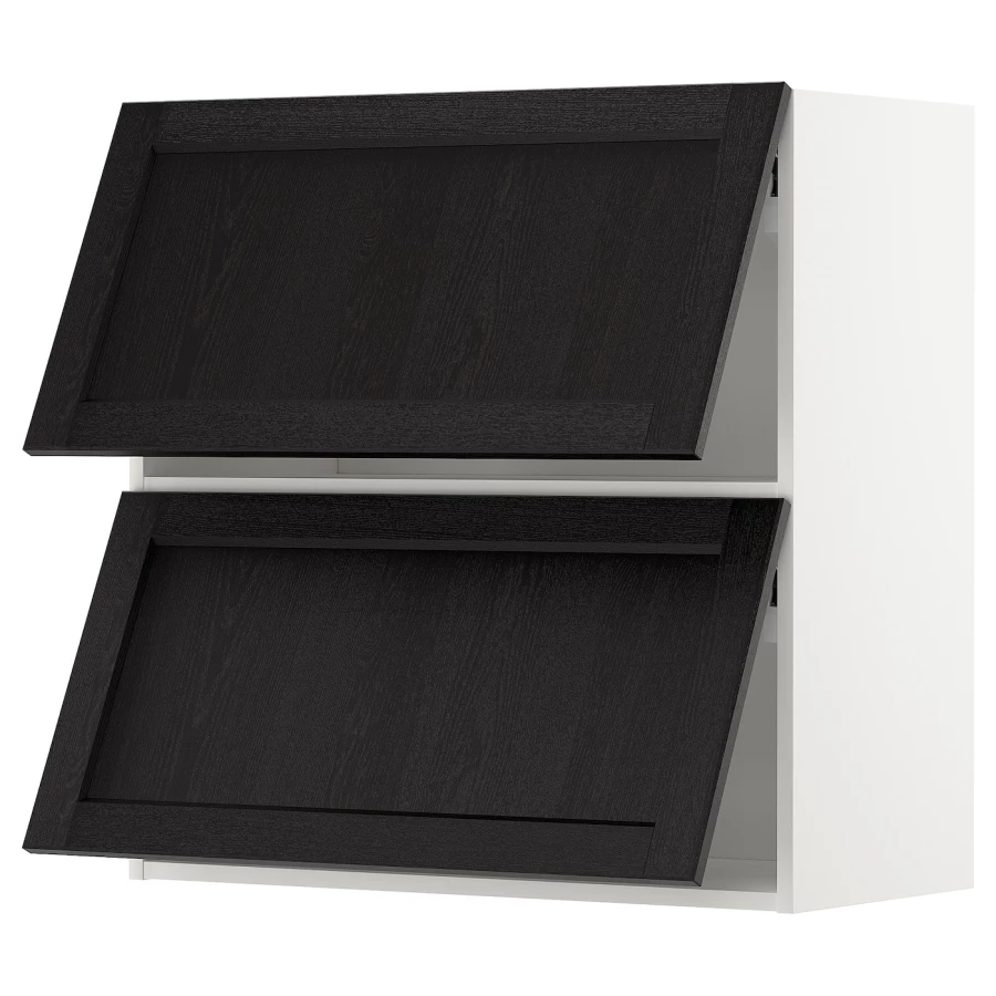 Навесной шкаф - METOD  IKEA/  МЕТОД ИКЕА, 80х80 см, белый/черный (изображение №1)