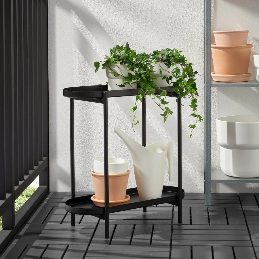 Подставка для растений - IKEA OLIVBLAD, 56 см, черный, ОЛИВБЛАД ИКЕА (изображение №4)
